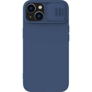 Nillkin Silikonowe etui Nillkin CamShield Silky Silicone Case do iPhone 15 Plus z osłoną na aparat - ciemnoniebieskie