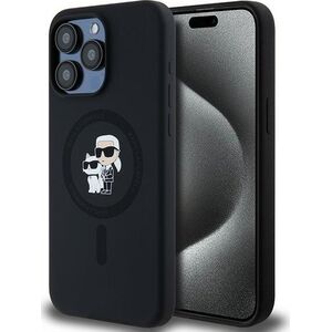 Karl Lagerfeld Karl Lagerfeld KLHMP15XSCMKCRHK iPhone 15 Pro Max 6.7" czarny/black hardcase Silicone Karl & Choupette Ring MagSafe