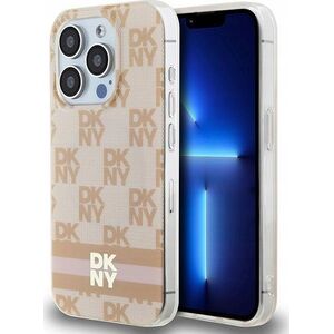 DKNY DKNY DKHMP13XHCPTSP iPhone 13 Pro Max 6.7" różowy/pink hardcase IML Checkered Mono Pattern & Printed Stripes MagSafe