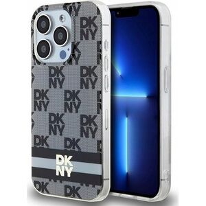 DKNY DKNY DKHMP14XHCPTSK iPhone 14 Pro Max 6.7" czarny/black hardcase IML Checkered Mono Pattern & Printed Stripes MagSafe