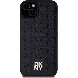 DKNY DKNY DKHMP15SPSHRPSK iPhone 15 / 14 / 13 6.1" czarny/black hardcase Leather Pattern Metal Logo MagSafe