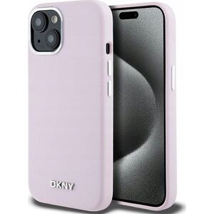 DKNY DKNY Liquid Silicone Small Metal Logo MagSafe - Etui iPhone 15 / 14 / 13 (różowy)