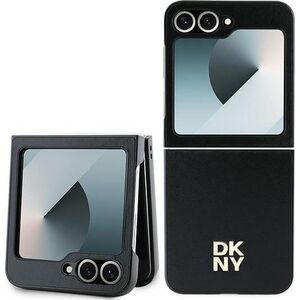 DKNY DKNY DKHCZF6PSMCSLK Z Flip6 F741 czarny/black lether Matal Stack Logo