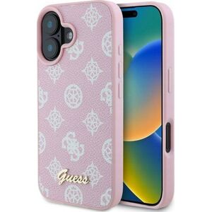 Guess Guess GUHMP16SPGPYSP iPhone 16 6.1" różowy/pink hardcase Peony Script MagSafe