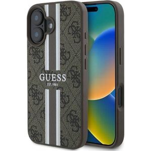 Guess Guess GUHMP16SP4RPSW iPhone 16 6.1" brązowy/brown hardcase 4G Printed Stripes MagSafe