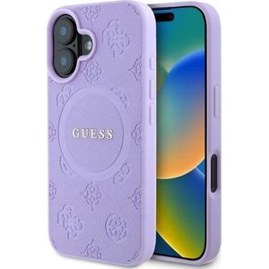 Guess Guess GUHMP16SPSAPSMEU iPhone 16 6.1" fioletowy/purple hardcase Saffiano Peony Classic Logo MagSafe