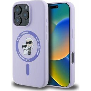 Karl Lagerfeld Karl Lagerfeld KLHMP16XSCMKCRHU iPhone 16 Pro Max 6.9" fioletowy/purple hardcase Silicone KC Heads Ring MagSafe