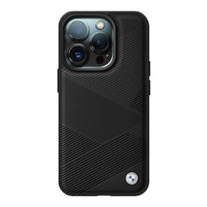 BMW BMW BMHCP16L23RCGPK iPhone 16 Pro 6.3" czarny/black hardcase Sign Leather Crossing Lines Pattern