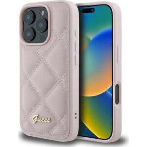 Guess Guess GUHCP16XPSQSQSP iPhone 16 Pro Max 6.9" różowy/pink hardcase Quilted Metal Logo