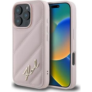 Karl Lagerfeld Karl Lagerfeld KLHCP16LPQDSMGP iPhone 16 Pro 6.3" różowy/pink hardcase Quilted Signature
