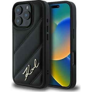 Karl Lagerfeld Karl Lagerfeld KLHCP16LPQDSMGK iPhone 16 Pro 6.3" czarny/black hardcase Quilted Signature