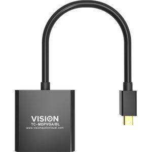 Προσαρμογέας AV Vision VISION Επαγγελματικός προσαρμογέας Mini-DisplayPort σε VGA - 30 ΧΡΟΝΙΑ ΕΓΓΥΗΣΗ - Μέγιστη ανάλυση 1920 x 1080 - Χωρίς μετατροπή από VGA σε DP - Hotplug - mDP (M) σε VGA (F) - Εξωτερική διάμετρος 5,5 mm - 32 AWG - Ges