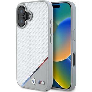 BMW BMW BMHMP16S23PUDTS iPhone 16 6.1" szary/grey hardcase M Carbon Tricolor Line MagSafe