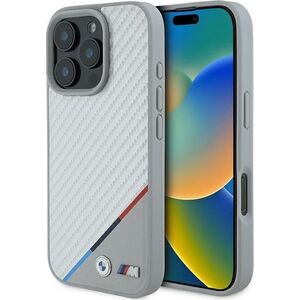BMW BMW BMHMP16X23PUDTS iPhone 16 Pro Max 6.9" szary/grey hardcase M Carbon Tricolor Line MagSafe