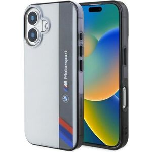 BMW BMW BMHCP16M23HTFEG iPhone 16 Plus 6.7" szary/grey hardcase Motosport IML Vertical Stripe