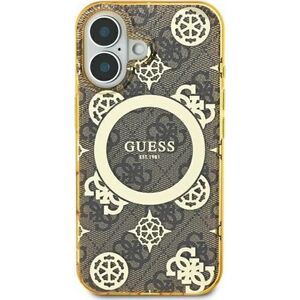 Guess Guess GUHMP16LH4PYEEW iPhone 16 Pro 6.3" brązowy/brown hardcase IML Peony On 4G Background MagSafe