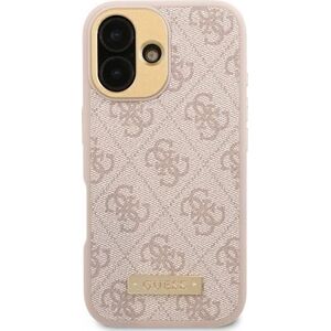 Guess Guess GUHMP16LU4GPRP iPhone 16 Pro 6.3" różowy/pink hardcase 4G Logo Plate MagSafe