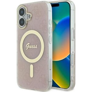 Guess Guess GUHMP16SH4STP iPhone 16 6.1" różowy/pink hardcase IML 4G MagSafe