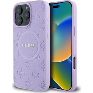 Guess Guess GUHMP16LPSAPSMEU iPhone 16 Pro 6.3" fioletowy/purple hardcase Saffiano Peony Classic Logo MagSafe