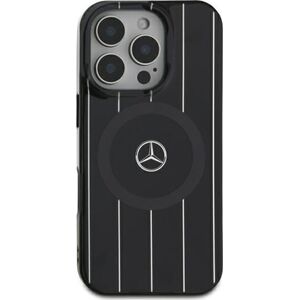 Mercedes Mercedes MEHMP16S23HRSK iPhone 16 6.1"    czarny/black hardcase MB Double Layer Crossed Lines MagSafe