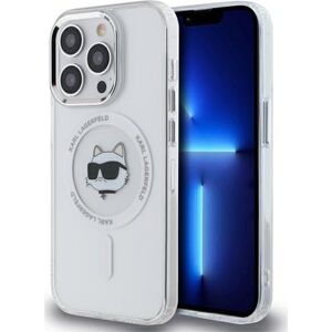 Karl Lagerfeld Karl Lagerfeld KLHMP14LHLSCHH iPhone 14   Pro 6.1" biały/white hardcase IML Metal Choupette Head MagSafe