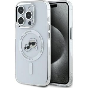 Karl Lagerfeld Karl Lagerfeld KLHMP15XHLSKCH iPhone 15   Pro Max 6.7" biały/white hardcase IML Metal Karl&Choupette Head MagSafe