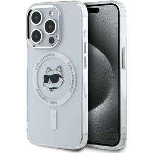 Karl Lagerfeld Karl Lagerfeld KLHMP15XHLSCHH iPhone 15   Pro Max 6.7" biały/white hardcase IML Metal Choupette Head MagSafe