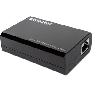 Intellinet PoE Splitter with USB-C Output, PoE++ / 4PPoE, Gigabit Ultra, IEEE 802.3bt, RJ45 In and Out Ports, Up to 45 W USB-C Output Port, IEEE 802.3, IEEE 802.3ab, IEEE 802.3af, IEEE 802.3at, IEEE 802.3bt, IEEE 802.3u, 10/100/1000Base-T(X), Cat5e, Black