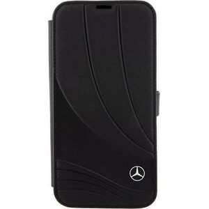 Etui Mercedes MEBKP15L8ROLK Apple iPhone 15 Pro bookcase Leather Wave Patern czarny/black