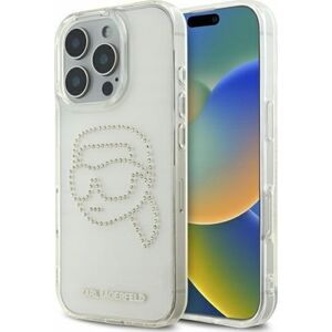 Karl Lagerfeld KLHCP16XHKHDCELT iPhone    16 Pro Max 6.9" przezroczysty/transparent hardcase IML Rhinestones Karl Head