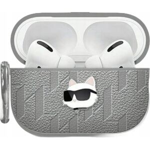 Etui Karl Lagerfeld Monogram Choupette Head do Apple AirPods 4 srebrny