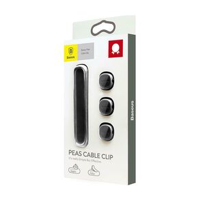 Baseus Cable Clip Peas Black (ACWDJ-01) (BASACWDJ-01) έως 12 άτοκες Δόσεις