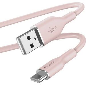 Kabel USB Puro USB-A - USB-C 1.5 m Różowy (PUR676)