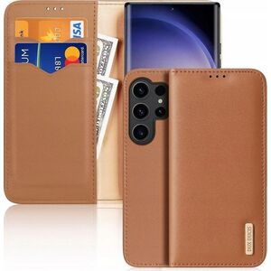 Dux Ducis Etui Dux Ducis Hivo z klapką i blokadą RFID do Samsung Galaxy S24+ - brązowe