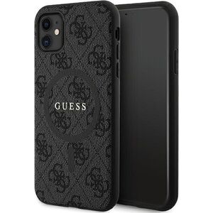 Guess Guess GUHMN61G4GFRK iPhone 11 6.1" / Xr czarny/black hardcase 4G Collection Leather Metal Logo MagSafe