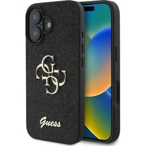 Guess Guess GUHCP16SHG4SGK iPhone 16 6.1" czarny/black hardcase Fixed Glitter Big 4G