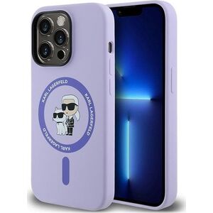 Karl Lagerfeld Karl Lagerfeld KLHMP14LSCMKCRHU iPhone 14 Pro 6.1" fioletowy/purple HC MagSafe Silicone KC Heads Ring