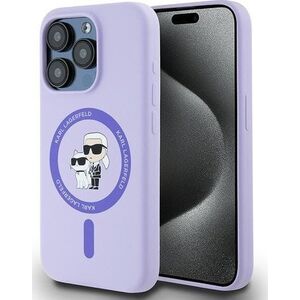 Karl Lagerfeld Karl Lagerfeld KLHMP15LSCMKCRHU iPhone 15 Pro 6.1" fioletowy/purple hardcase Silicone KC Heads Ring MagSafe