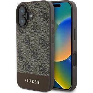 Guess Guess GUHCP16SG4GLBR iPhone 16 6.1" brązowy/brown hardcase 4G Bottom Stripe