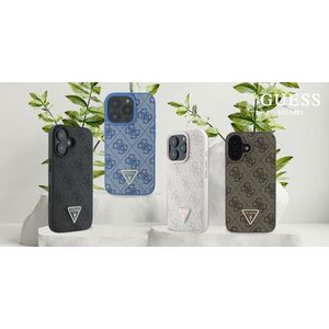 Guess Guess GUHCP16XP4TDPP iPhone 16 Pro Max 6.1" różowy/pink hardcase Leather 4G Triangle Strass MagSafe