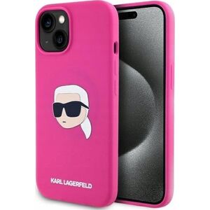 Karl Lagerfeld KLHMP15SSKHPPPLF iPhone 15 6.1" fuchsia/fuschia hardcase Silicone Karl Head Print MagSafe