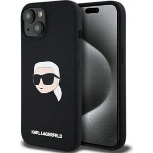 Karl Lagerfeld KLHMP15SSKHPPLK iPhone 15 6.1" black/black hardcase Silicone Karl Head Print MagSafe