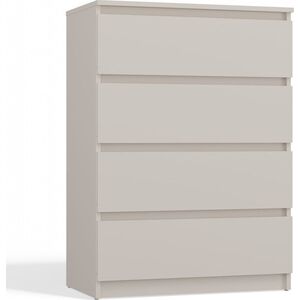 Topeshop Komoda z 4 szufladami, Malwa, 70x40x97 cm, kaszmir