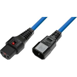 Καλώδιο τροφοδοσίας MicroConnect Microconnect MC-C13C14LOCK-2MB Μπλε 2 m C13 panel C14 panel