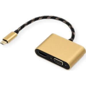 Προσαρμογέας AV Roline ROLINE GOLD Display Adapter USB τύπου C - VGA + HDMI