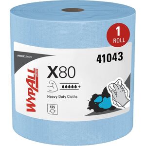 WYPALL Kimberly-Clark WypAll X80 - Καθαριστικό σε μεγάλο ρολό, διάτρητο - Μπλε