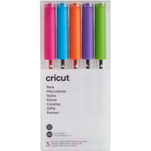 Στυλό 3D Cricut Cricut Brights - Στυλό - Μπλε, Πορτοκαλί, Βιολετί, Ροζ, Ανοιχτό πράσινο - 0.3 mm - εξαιρετικά λεπτό (Συσκευασία με 5) (2007645)