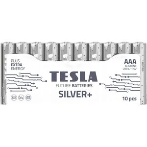 Tesla TESLA SILVER Alkaline baterie AAA (LR03, mikrotužková, shrink) 10 ks
