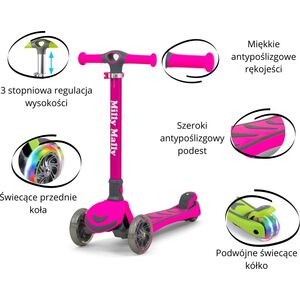 Hulajnoga Milly Mally Scooter Boogie Różowy (2999)