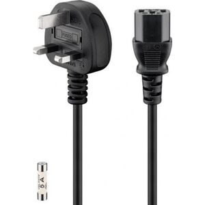 Kabel zasilający Goobay Kabel UK do urządzeń chłodniczych, 1,5 m, czarny - Długość kabla 1.5 m